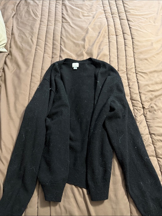 a new day Sweaters - a new day Black Open-Front Women's Cardigan